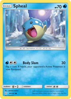 Spheal Common card from Cosmic Eclipse