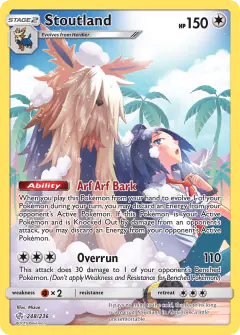 Stoutland Rare Secret card from Cosmic Eclipse