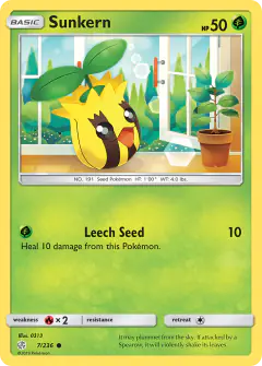 Sunkern Common card from Cosmic Eclipse