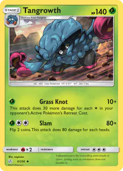 Tangrowth Uncommon card from Cosmic Eclipse
