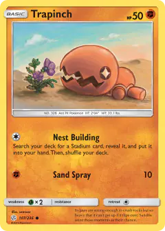 Trapinch Common card from Cosmic Eclipse