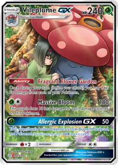 Vileplume-GX Rare Ultra card from Cosmic Eclipse