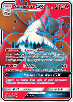 Volcarona-GX Rare Ultra card from Cosmic Eclipse