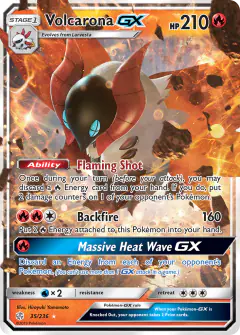 Volcarona-GX Rare Holo GX card from Cosmic Eclipse