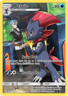 Weavile Rare Secret card from Cosmic Eclipse
