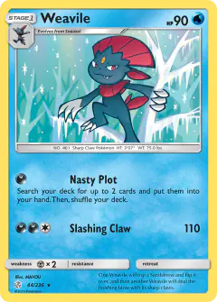 Weavile Rare card from Cosmic Eclipse