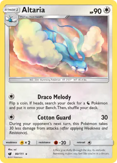 Altaria Rare card from Crimson Invasion