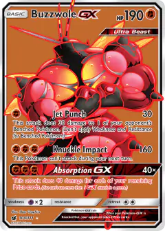 Buzzwole-GX Rare Ultra card from Crimson Invasion