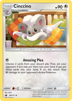 Cinccino Uncommon card from Crimson Invasion