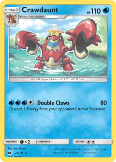 Crawdaunt Rare card from Crimson Invasion