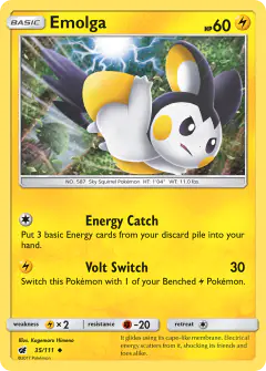 Emolga Uncommon card from Crimson Invasion