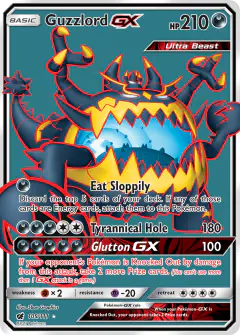 Guzzlord-GX Rare Ultra card from Crimson Invasion