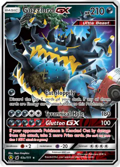 Guzzlord-GX Rare Holo GX card from Crimson Invasion