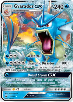 Gyarados-GX Rare Holo GX card from Crimson Invasion