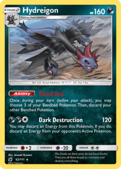 Hydreigon Rare card from Crimson Invasion