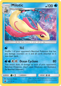 Milotic Rare Holo card from Crimson Invasion