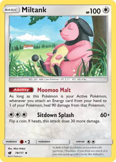Miltank Uncommon card from Crimson Invasion