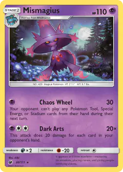 Mismagius Rare card from Crimson Invasion