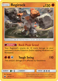 Regirock Rare card from Crimson Invasion