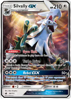 Silvally-GX Rare Holo GX card from Crimson Invasion