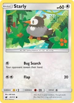 Starly Common card from Crimson Invasion