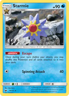 Starmie Rare card from Crimson Invasion