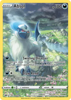 Absol Trainer Gallery Rare Holo card from Crown Zenith