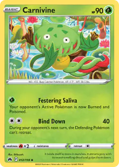 Carnivine Uncommon card from Crown Zenith