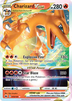 Charizard VSTAR Rare Holo VSTAR card from Crown Zenith