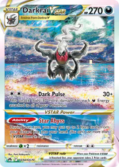 Darkrai VSTAR Rare Holo VSTAR card from Crown Zenith