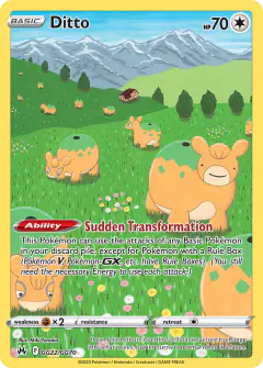 Ditto Trainer Gallery Rare Holo card from Crown Zenith