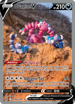 Drapion V Rare Holo V card from Crown Zenith
