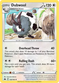 Dubwool Rare card from Crown Zenith