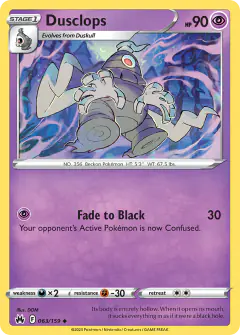 Dusclops Uncommon card from Crown Zenith