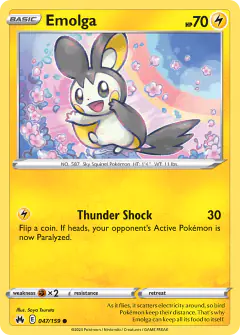 Emolga Common card from Crown Zenith