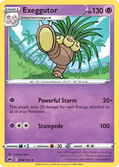 Exeggutor Rare card from Crown Zenith