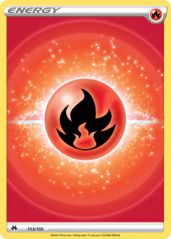 Fire Energy Rare Ultra card from Crown Zenith