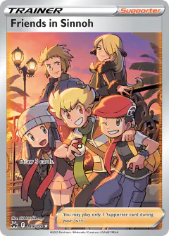 Friends in Sinnoh Rare Ultra card from Crown Zenith