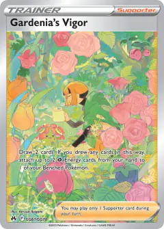 Gardenia's Vigor Rare Ultra card from Crown Zenith