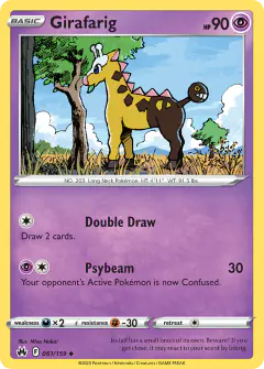 Girafarig Uncommon card from Crown Zenith