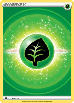 Grass Energy Rare Ultra card from Crown Zenith