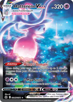 Hatterene VMAX Rare Holo VMAX card from Crown Zenith