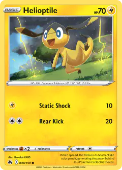 Helioptile Common card from Crown Zenith