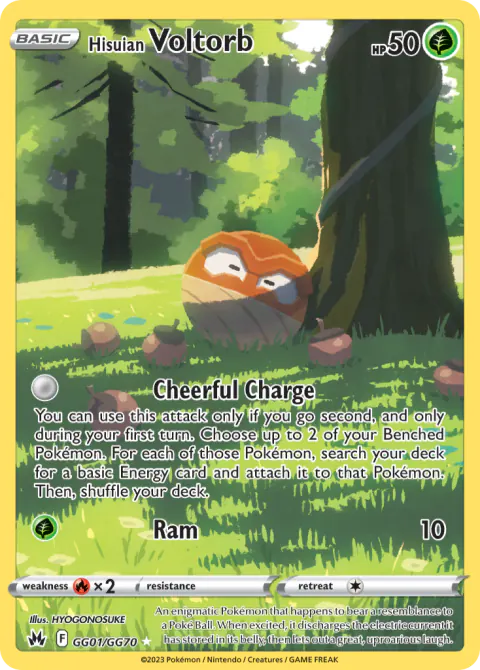 Hisuian Voltorb Trainer Gallery Rare Holo