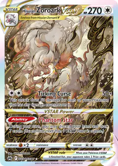 Hisuian Zoroark VSTAR Rare Holo VSTAR card from Crown Zenith