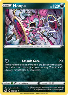 Hoopa Rare Holo card from Crown Zenith