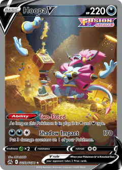 Hoopa V Rare Holo V card from Crown Zenith
