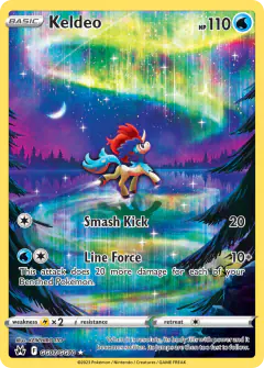 Keldeo Trainer Gallery Rare Holo card from Crown Zenith