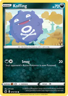Koffing Common card from Crown Zenith