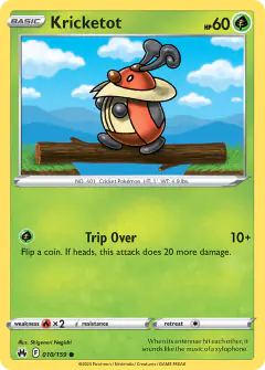 Kricketot Common card from Crown Zenith